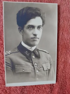 Fotografie tip carte postala, locotenent 1927