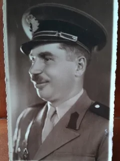 Fotografie tip carte postala, militar 1939