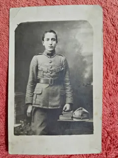 Fotografie tip carte postala, militar inceput de secol XX