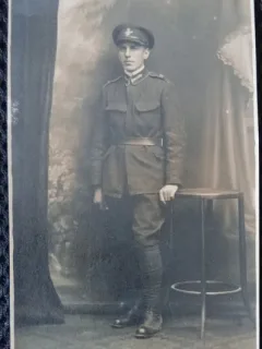 Fotografie tip Carte Postala, Militar, perioada interbelica