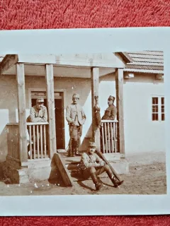 Fotografie tip carte postala, militari 1915