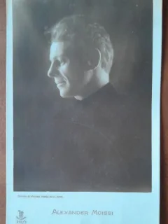 Fotografie tip carte postala, necirculata, Alexander Moissi, perioada interbelica
