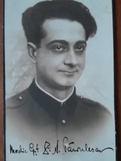 Fotografie tip carte postala, necirculata, Medic militar N. Parvulescu, perioada interbelica
