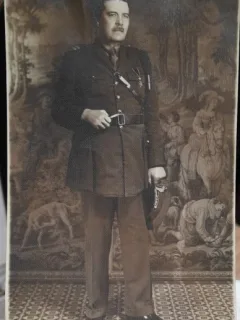 Fotografie tip carte postala, necirculata, militar, perioada interbelica