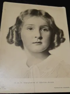 Fotografie tip carte postala, necirculata, S.A.S. Margherita di Savoia-Aosta