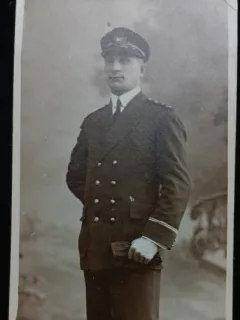 Fotografie tip Carte Postala, Ofiter al armatei romane, 1916