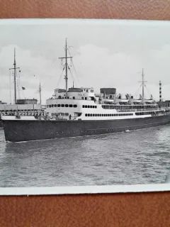 Fotografie tip carte postala, Paquebots de la Ligne Ostende-Douvres, inceput de secol XX