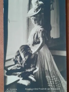 Fotografie tip carte postala, Printesa Eitel Friedrich von Preussen, inceput de secol XX