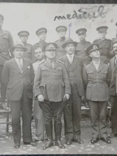 Fotografie tip Carte postala, Romania, Comisia militara de recrutare, 1935