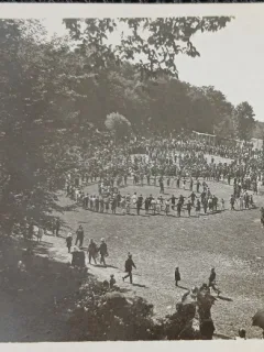 Fotografie tip Carte Postala, Romania, hora de 8 mai 1927