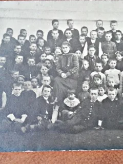 Fotografie tip Carte postala, Scoala Mihai Vosa, 1918