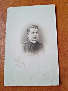 Fotografie tip Carte Postala, subofiter, 1924, necirculata