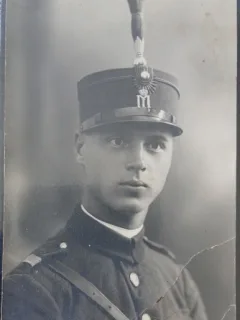 Fotografie tip Carte postala, Subofiter din armata romana, 1934