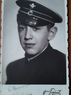 Fotografie tip carte postala, tanar militar, 1939