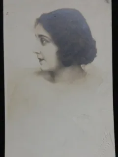 Fotografie tip Carte Postala, Tanara (Magda Demetrescu), 1929