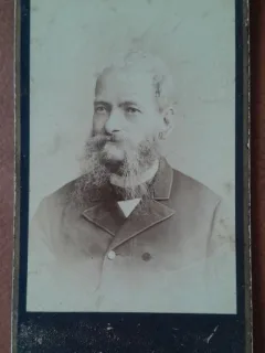 Fotografie tip CDV, barbat cu barba si mustata, 1891