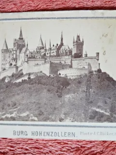 Fotografie tip CDV, Burg Hohenzollern Sud Weit Seite
