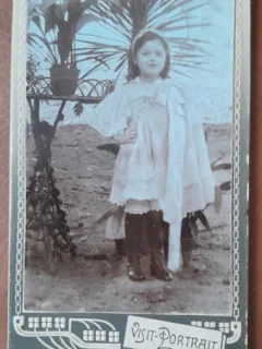 Fotografie tip CDV, fetita, 1910