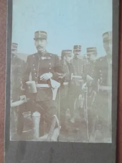 Fotografie tip CDV, grup de militari din primul razboi mondial