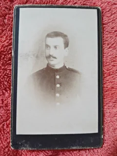 Fotografie tip CDV, militar, 1890