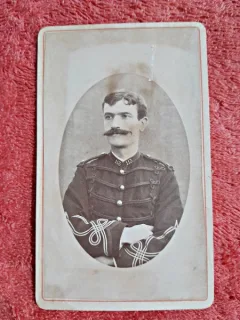 Fotografie tip CDV, militar inceput de secol XX