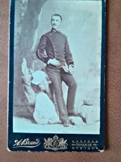 Fotografie tip CDV, militar inceput de secol XX