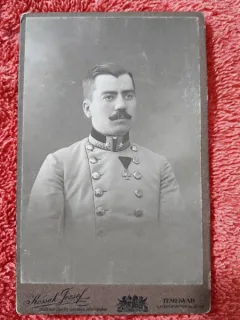Fotografie tip CDV, militar maghiar, 1913