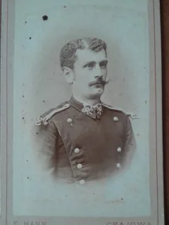 Fotografie tip CDV, militar secolul XIX