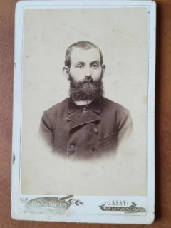 Fotografie tip CDV, militar sfarsit de secol XIX