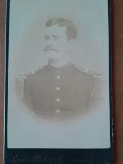 Fotografie tip CDV, ofiter inceput de secol XX