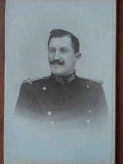 Fotografie tip CDV, ofiter, inceput de secol XX