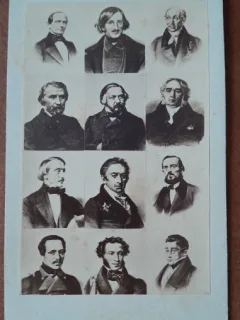 Fotografie tip CDV, portrete de mari compozitori clasici