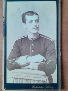 Fotografie tip CDV, sublocotenent 1885