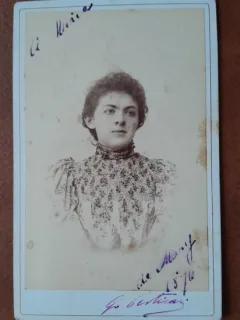 Fotografie tip CDV, tanara, 1896