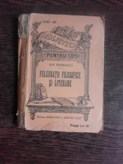 FULGURATII FILOSOFICE SI LITERARE - ION PETROVICI