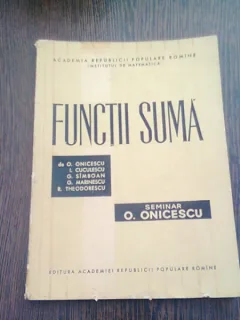FUNCTII SUMA - O. ONICESCU