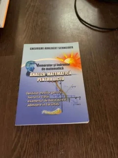 G. Adalbert Schneider Memorator Analiza matematica pentru liceu
