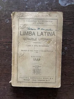 G. Cornilescu Limba latina Genurile literare pentru clasa a VIII-a secundara Editia I 1946