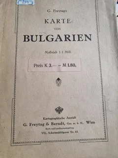 Harta Bulgariei - G. Freytags - 1: 1.000.000