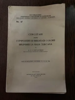 G. K. Constantinescu Cercetari asupra compozitiei si ereditatii colorii brumarii la rasa Turcana