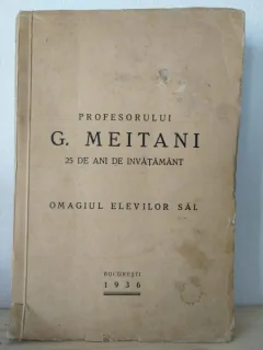 G. Meitani - Omagiul Elevilor Sai