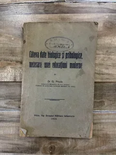 G. Preda Cateva date biologice si psihologice necesare unei educatiuni moderne (1926)
