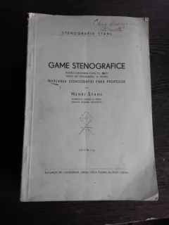 GAME STENOGRAFICE, INVATAREA STENOGRAFIEI FARA PROFESOR - HENRI STAHL