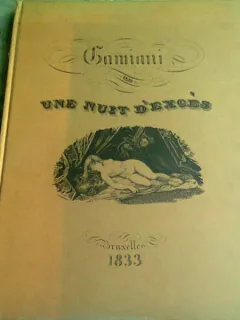 GAMIANI OU UNE NUIT D'EXCES  (FACSIMIL DUPA EDITIA DIN 1833  (CARTE IN LIMBA FRANCEZA)