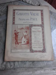 GAVOTTE VALS, THEORIE DE FRANCOIS PAUL - K.B. FELDMANN  (PARTITURA)
