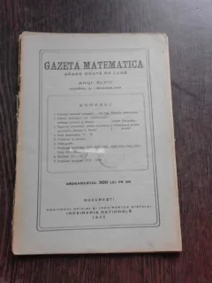 GAZETA MATEMATICA NR.5/1943