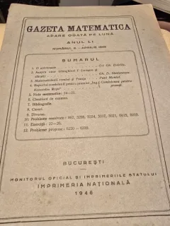 Gazeta matematica nr.8/1946
