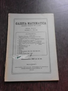 GAZETA MATEMATICA NR.9/1943