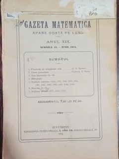 Gazeta Matematica - Numarul 10 / Iunie 1914