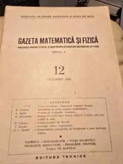 Gazeta matematica si fizica nr.12/decembrie 1954